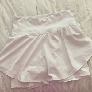 White tennis skirt with built in shorts. Old navy active wear.